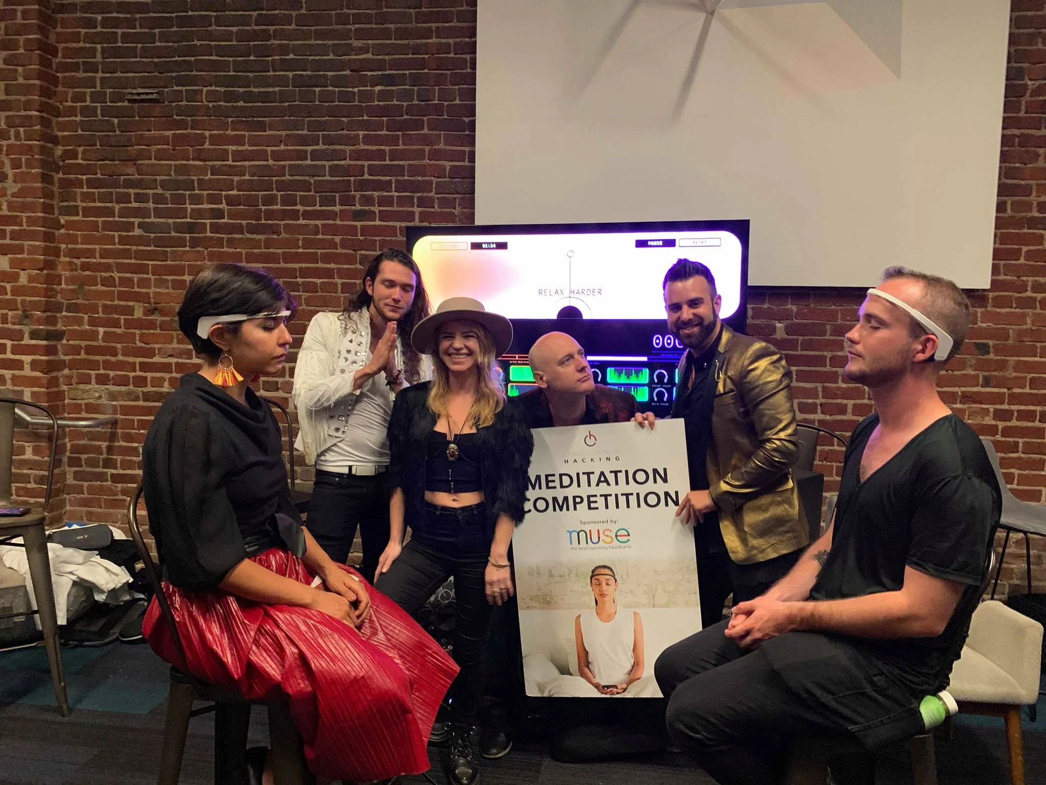 Meditation Battle League group at Consciousness Hacking